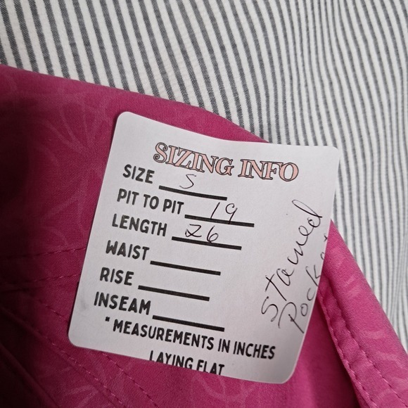 Double Diamond Pink Rose Print Softshell Fleece Lined Jacket Women's Size S - Picture 5 of 8